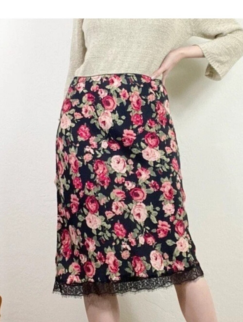 Urban Outfitters Kimchi Blue Floral Midi Skirt